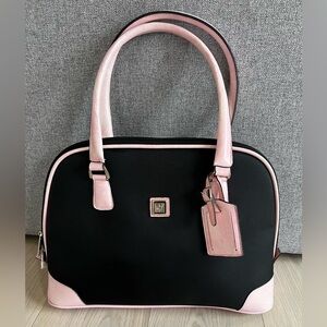 Diane Von Furstenberg Black and Pink Tote, USED